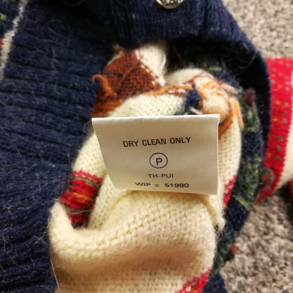 Vintage Woolrich Sweater Wool Mohair Fair Isle Christmas Cardigan Womens Small - Picture 6 of 11